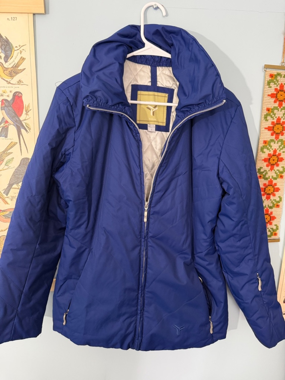 FERA Blue Ski Quilted Puffer Jacket - Deep Royal Blue